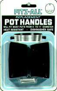 Tops Pot Short Handle 11'' Dia. Bakelite Plastic,Black