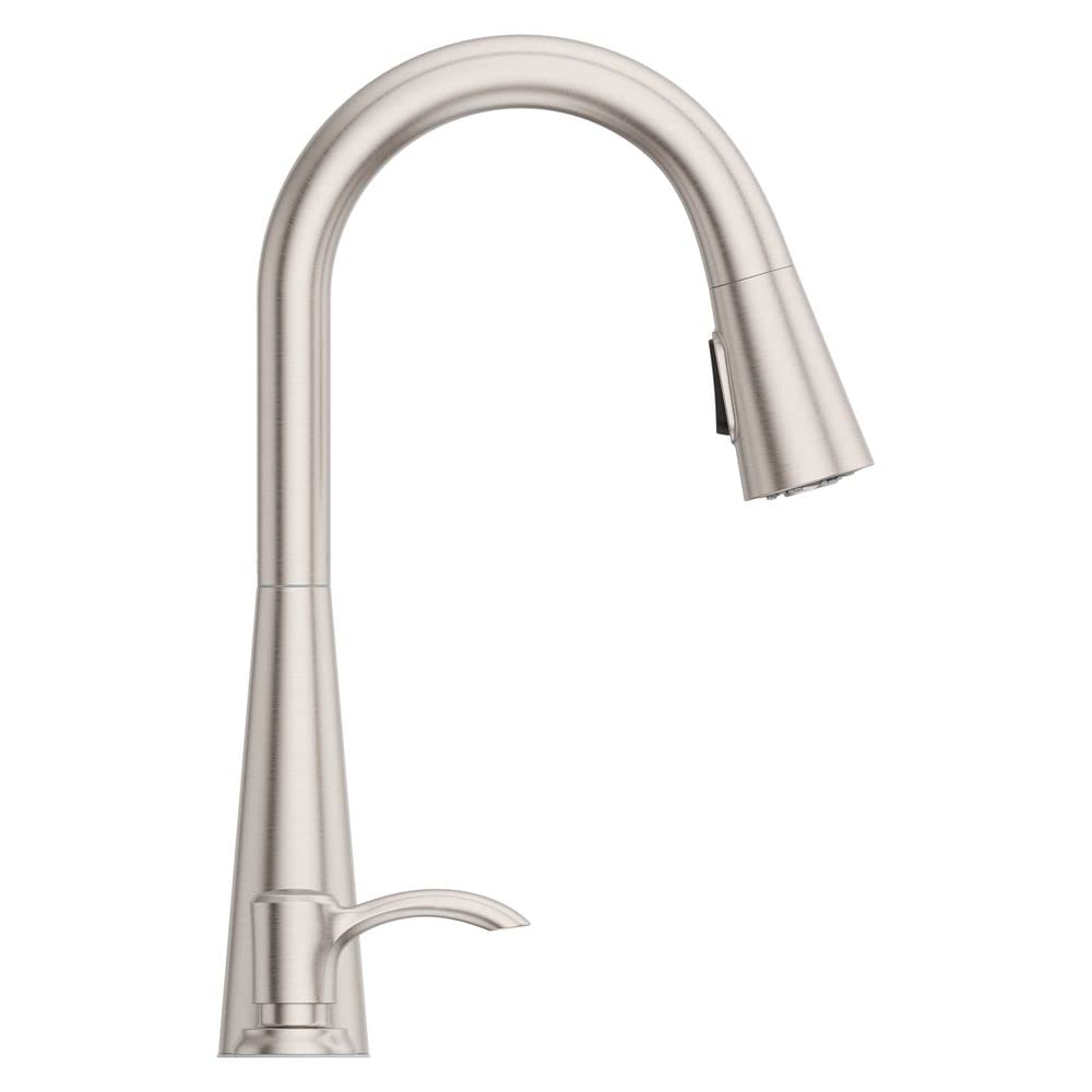 Pfister Barulli Kitchen Faucet With Pull Down Sprayer And Soap Dispenser, Single Handle, High Arc, Spot Defense Stainless Steel