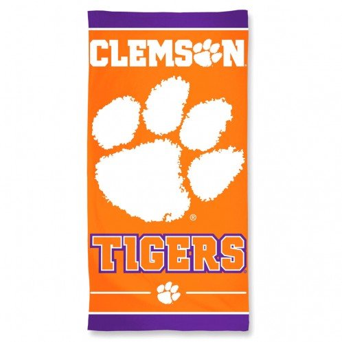 Clemson Tigers Towel 30X60 Beach Style