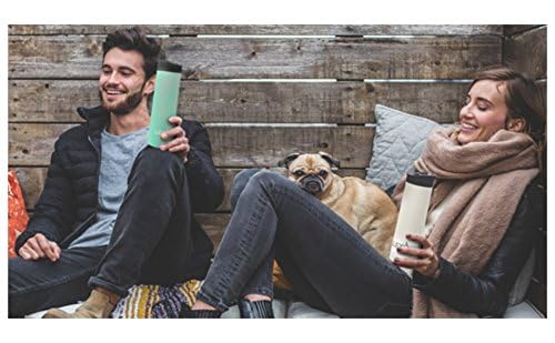 Lexo Temperature Regulating Smart Travel Mug - Flip Top Lid (White, 16 Oz)