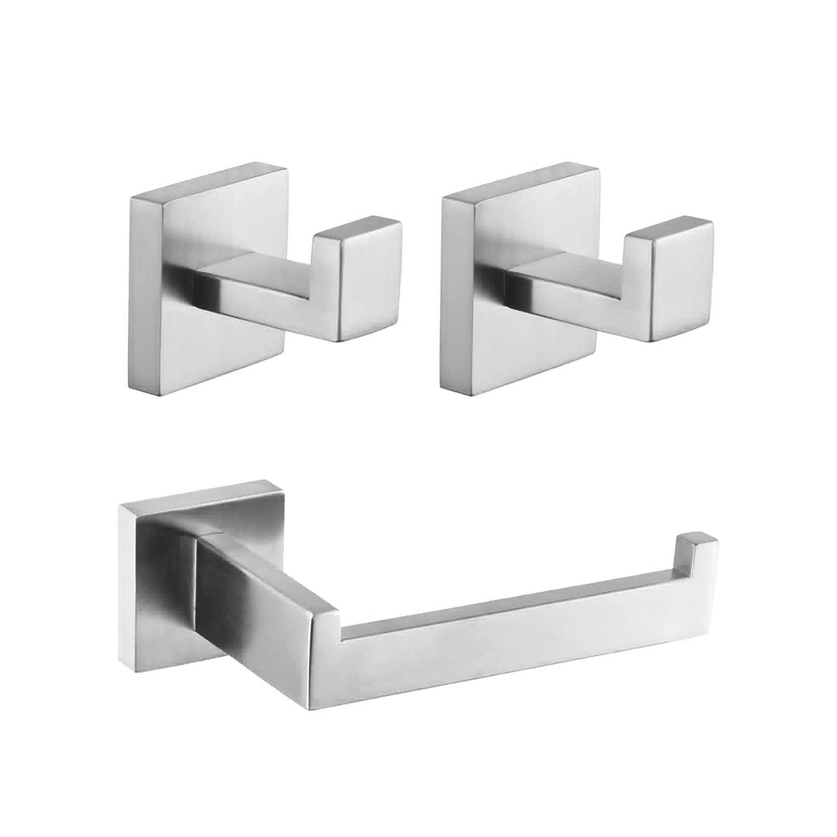 Kimzcn Bathroom 3-Pieces Accessories Kit Bathroom Hardware Set Brushed Stainless Steel Wall Mounted - Includes Hand Towel Ring,