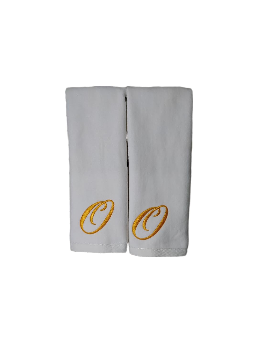 Personalized Gift,Monogrammed Towels Fingertip, 11 X 18 Inches - Set Of 2- Gold Embroidered Towel-Extra Absorbent 100% Turkish C