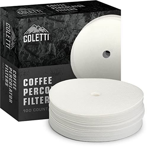 Coletti Bozeman Percolator Coffee Filters 3.75In - 100 Disc Coffee Filters For Percolators - Premium (White - Paper, 3.75?)