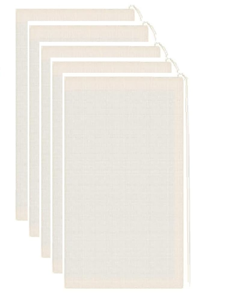 Cold Brew Coffee Filter Bags, 20X10 Cm, Unbleached Muslin, Long Drawstring, Pack Of 5
