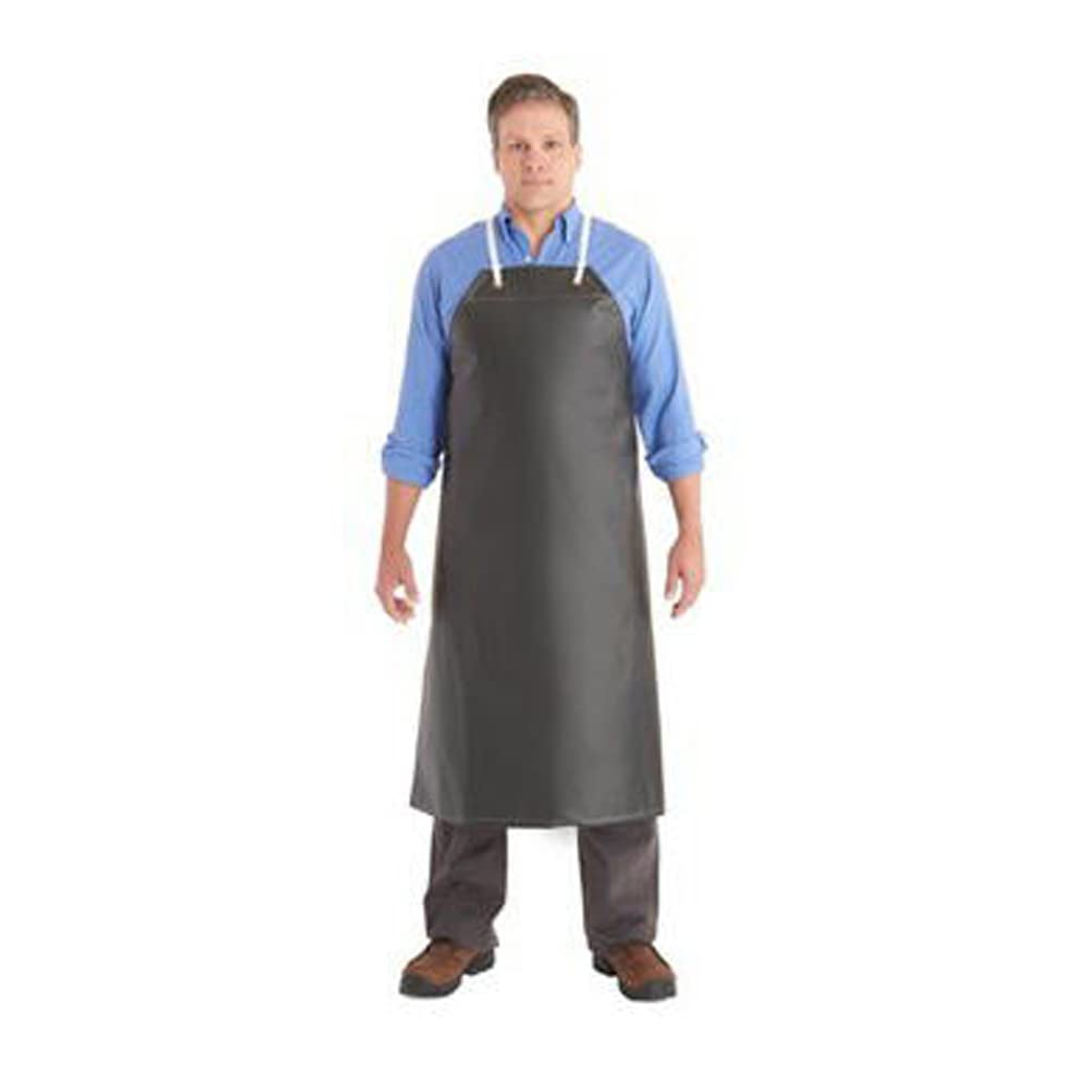 Ansell Healthcare 105256 Series 56-512 Hycar Heavyweight CPP Supported Apron, 18 oz., 35 Width x 45 Length, Black (Pack of 12)