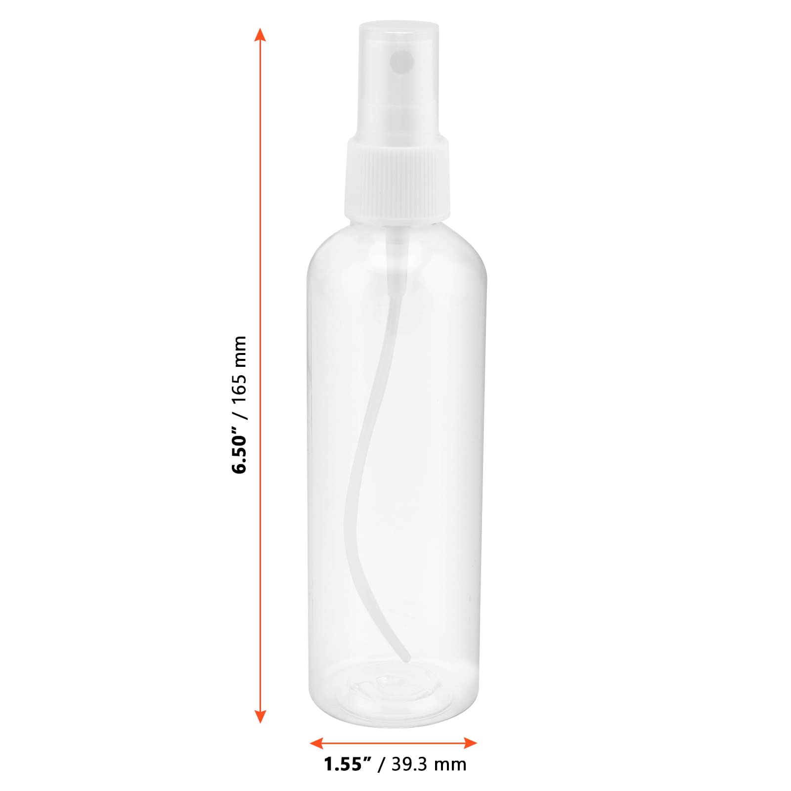 Sinjeun 50 Pack Clear Plastic Spray Bottles With Caps, 4 Oz Spray Bottles Mist Sprayer, Refillable Empty Fine Mist Spray Bottle