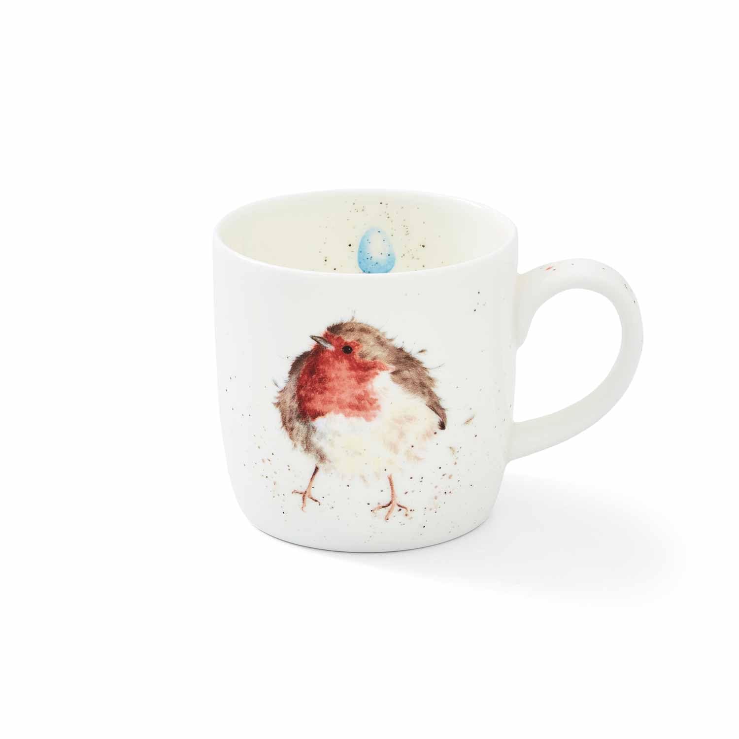 Royal Worcester Wrendale Designs Garden Friend | 11 Ounce Coffee Mug With Robin Design | Made From Fine Bone China | Microwave A