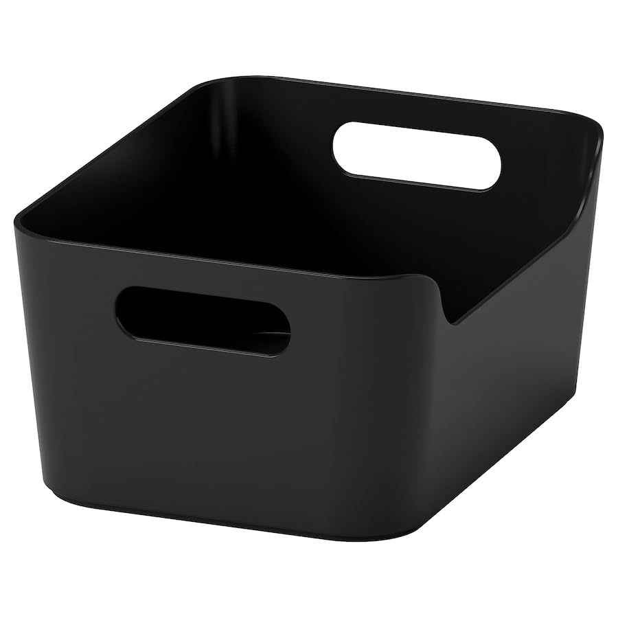 Uppdatera Storage Box, Anthracite, 24X17 Cm (9 X6  In)  Compact And Durable Organizer For Home, Office, And Closet  Stylish, S
