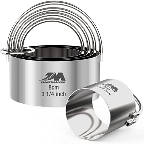 M Jingmei Biscuit Cutter Set For Baking (5 Pieces/Set), Round Cookies Cutter With Handle, Professional Baking Dough Tools