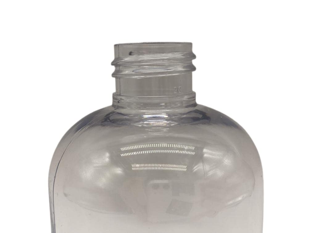 Natural Farms 6 Pack- 8 Oz Clear Pet Boston Round Plastic Bottle With White Pump- Made In The Usa