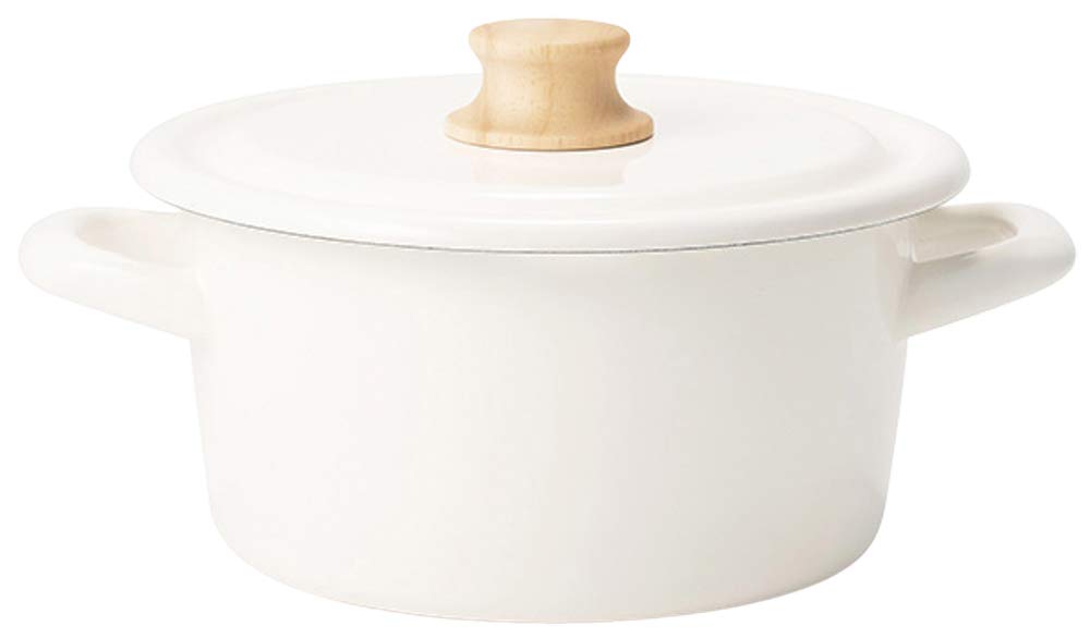 Fuji Hollow DoubleHanded Casserole 7.1 inches (18 cm), White, IH Compatible, Hollow Cotton Series CTN18W.W