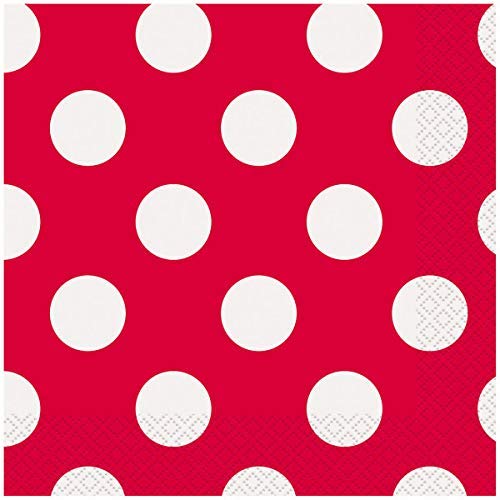 Ruby Red Dots Treat Boxes (Pack Of 8) - Elegant Paper Party Favor Containers - Perfect For Celebrations & Gifts