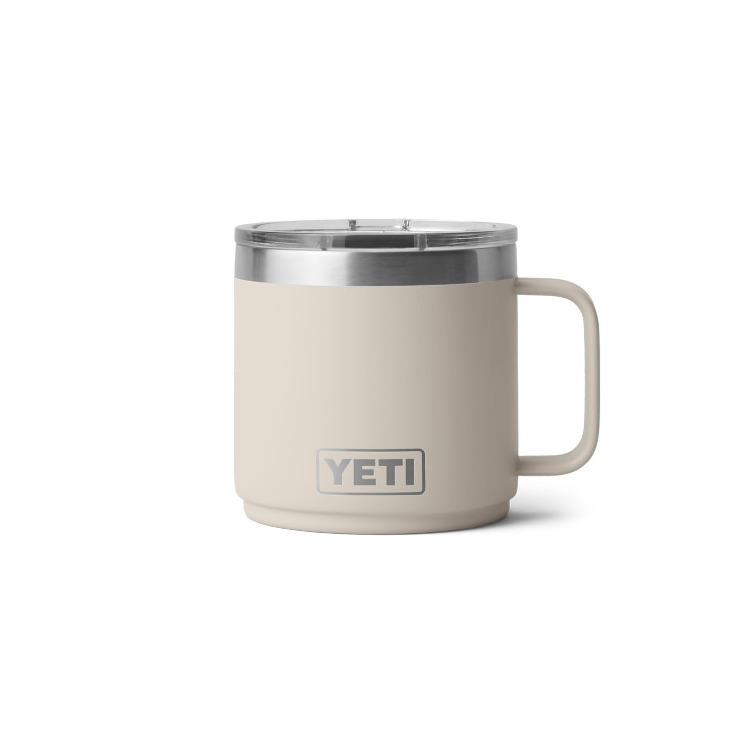 Yeti Rambler 14 Oz Stackable Mug, Vacuum Insulated, Stainless Steel With Magslider Lid, Cape Taupe
