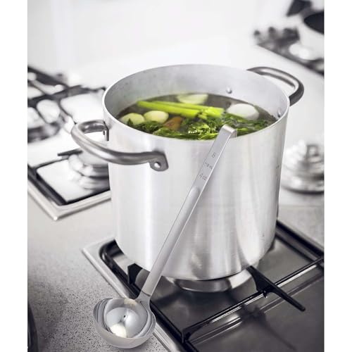 Hic Single-Piece Kitchen And Soup Ladle, 18/8 Stainless Steel, 10.75-Inch, 1-Ounce Capacity