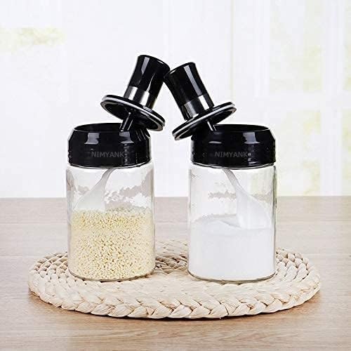 Nimyank Leakproof Transparent Glass Jar With Brush For Oil Ghee,Borosilicate Glass Food Storage Jar With Brush, Ghee Jar With Br
