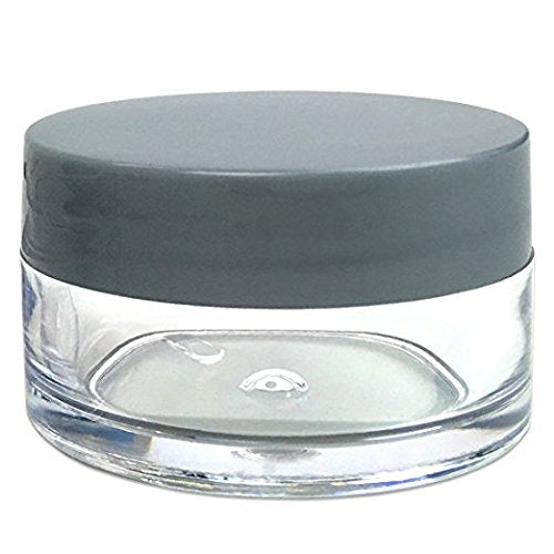 Beauticom 20 Gram/20Ml Empty Clear Small Round Travel Container Jar Pots With Lids For Make Up Powder, Eyeshadow Pigments, Lotio