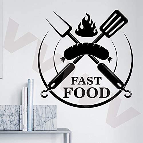 VVWV Fast Food Restaurant Kitchen Wallpaper Oil Proof Waterproof Wall Sticker Decal Sticker for Kitchen Hotel Restaurant Bakery 