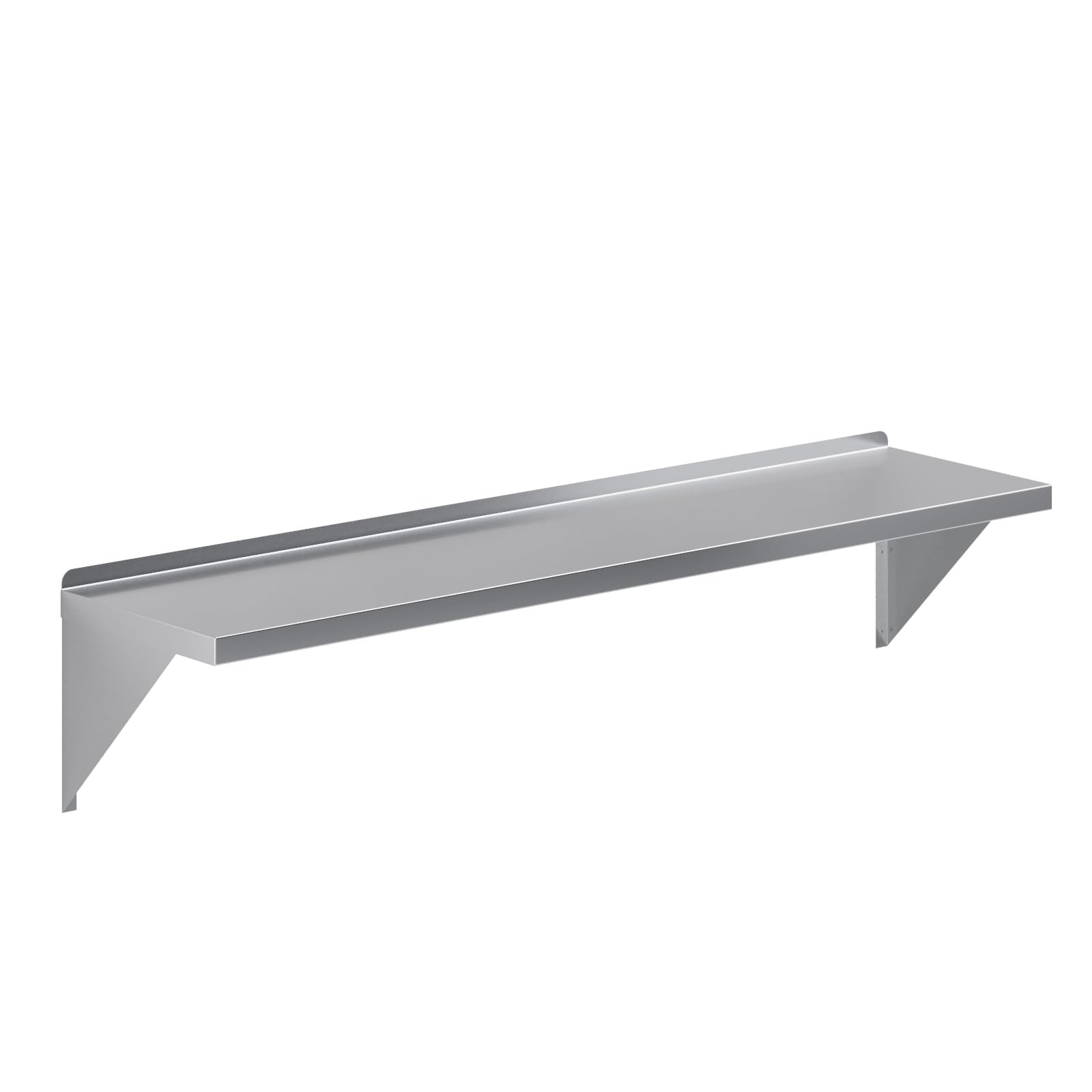 Amgood 14'' Width X 60'' Length | Stainless Steel Wall Shelf | Square Edge | Metal Shelving | Heavy Duty | Commercial Grade | Wa