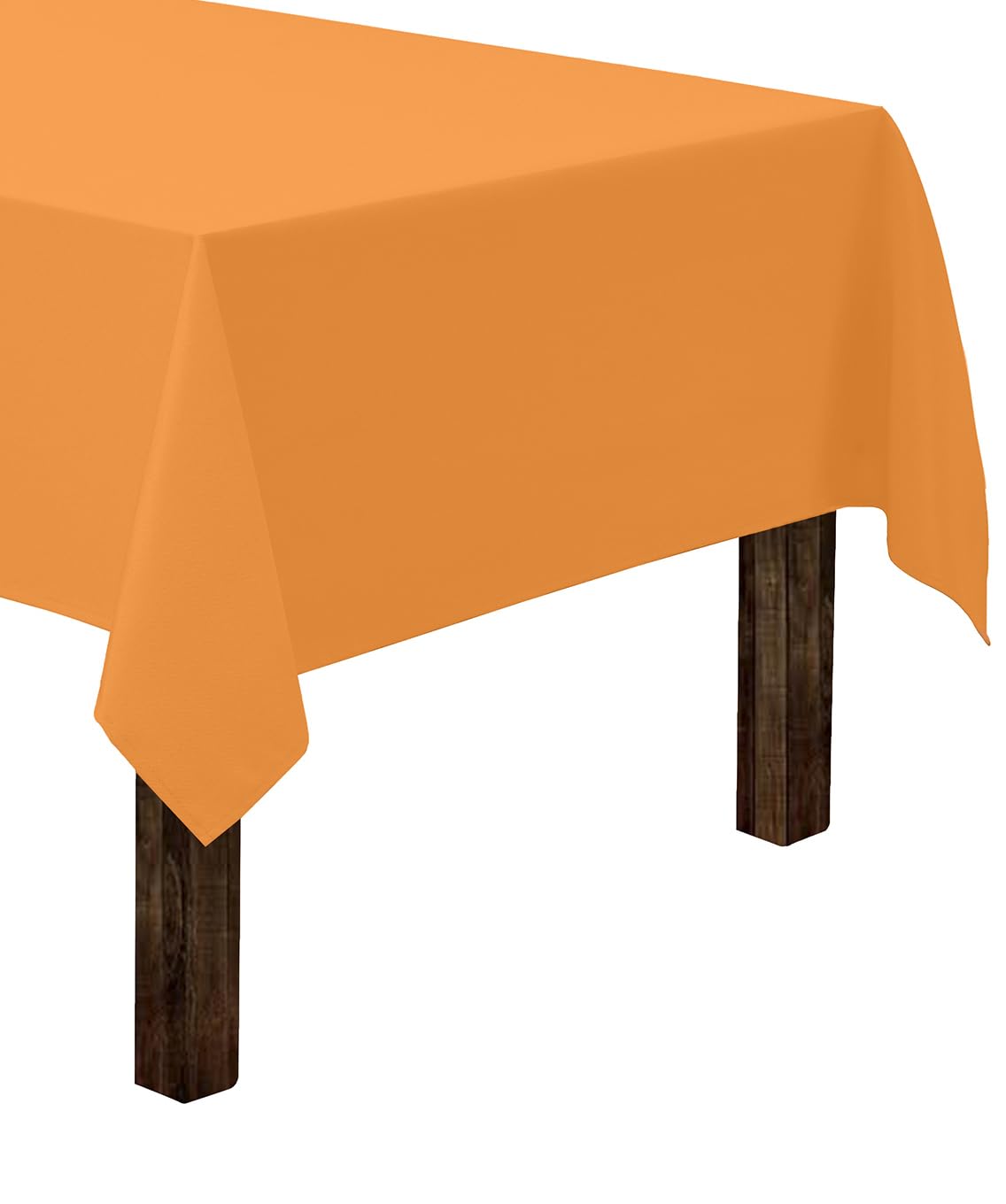 Gee Di Moda Rectangle Tablecloth - 60 X 84 Inch Orange Table Cloth For 5 Foot Rectangle Table - Heavy Duty Washable Fabric - For