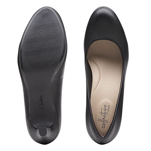 Clarks Womens Adriel Viola Dress Pump, Black Leather, 11 M Us