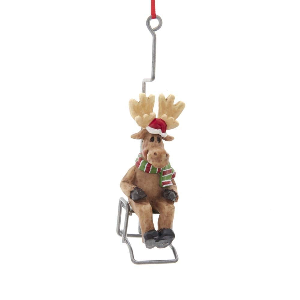 Moose On Ski Lift Ornament