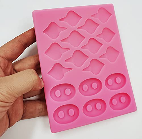 Cestony Pig Nose Ears Shape Silicone Molds For Diy Cake Fondant Biscuit Cookies Soap Sugar Pudding Chocolate Hard Candies Desser