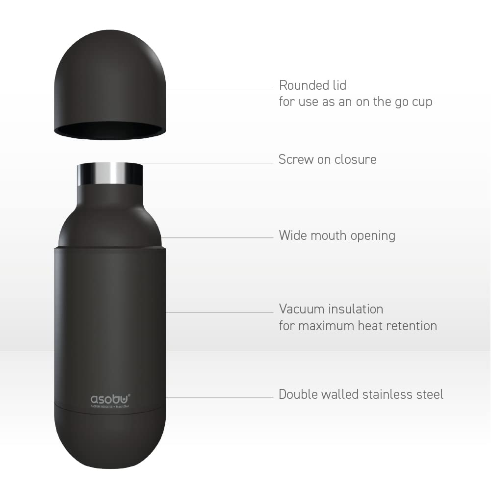 asobu Orb Stainless Steel Insulated Travel Water Bottle 14oz - Pastel Blue, Model SBV30