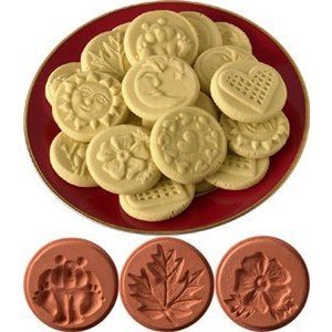 Jbk Pottery Cookie Stamp 3-Piece Set, Nature