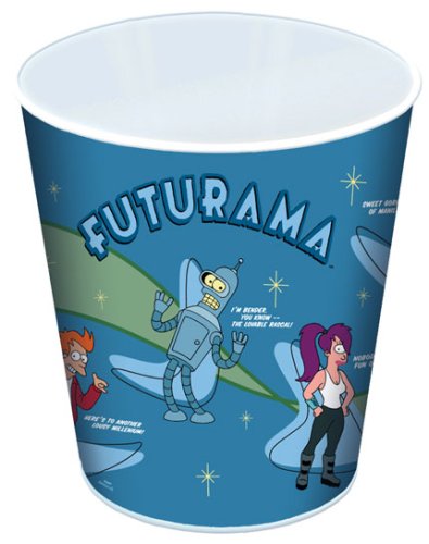 Rix Products Futurama Waste Pail, 12-Inch Tall, Tin Construction, Open-Top