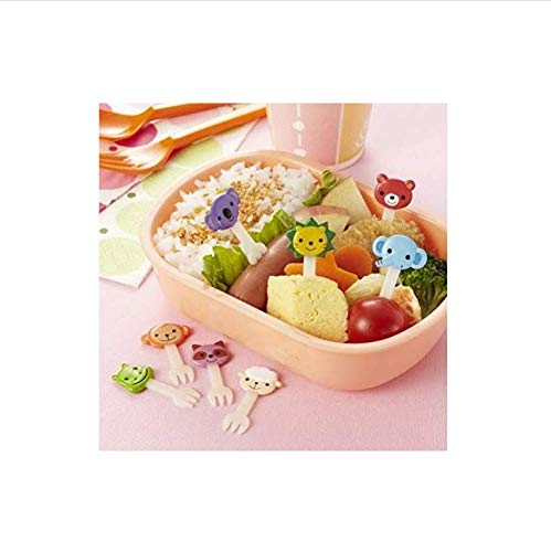 Tonune Mama'S Assist Lunch Box Accessories Bento Decoration Japanese Food Fork Picks Lunch Cute Animal Set Of 8 Pieces (Bear, Li