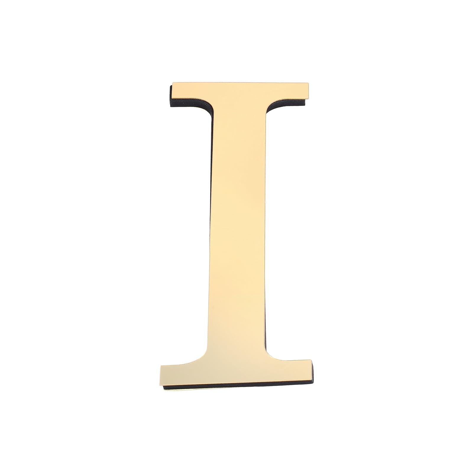 PATIKIL 7.87 Inch 3D Acrylic Alphabet Mirror Wall Stickers Letter I Self-Adhesive Home Decor Letter Sign Art Sticker Decal for D