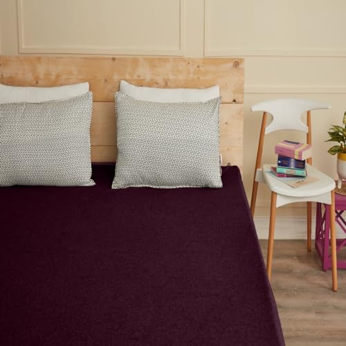 Wakefit Cotton Feel Terry Ultra Soft Waterproof Mattress Protector | Breathable - Hypoallergenic Mattresses Cover 78 X 60 - Quee