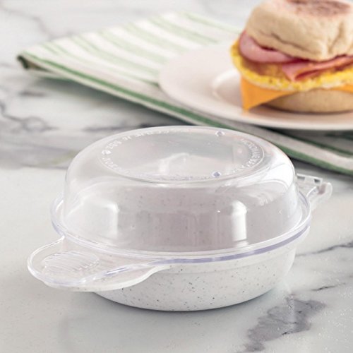 Nordic Ware 4-3/4 In. W X 6-21/32 In. L Clear Microwave Egg N' Muffin Breakfast Pan