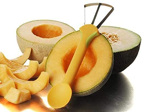 Cooking Basics Melon Slicer Cutter & Seed Remover - Stainless Steel, Ideal for Watermelon, Honeydew, Cantaloupe