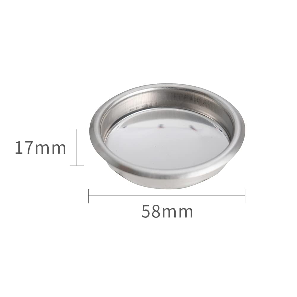 Watchget Coffee Machine Cleaning Set,1Piece Coffee Machine Brush With Spoon And 1 Piece 58Mm Stainless Steel Backflush Insert, M