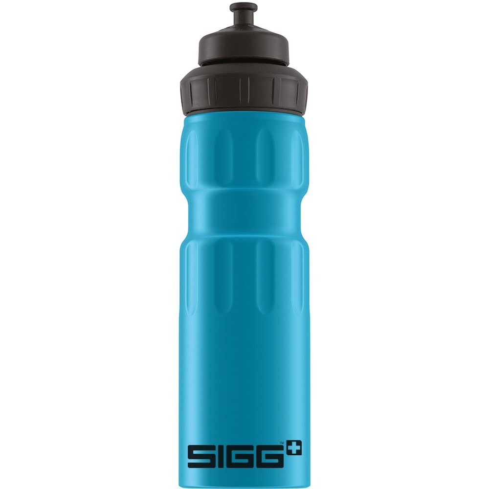 Sigg - Aluminum Sports Water Bottle Blue - With 3 Stages Sports Cap - Leakproof - Lightweight - Bpa Free - 25 Oz