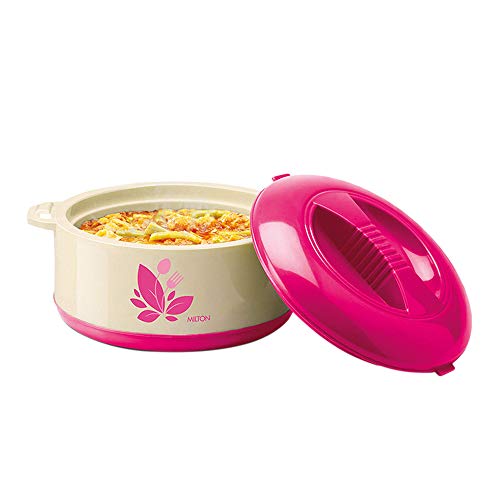 Milton Orchid 1500 Inner Stainless Steel Serving Casserole With Lid, Pu Insulated Kitchen Hot Pot, Keeps Food Hot & Fresh For Ro