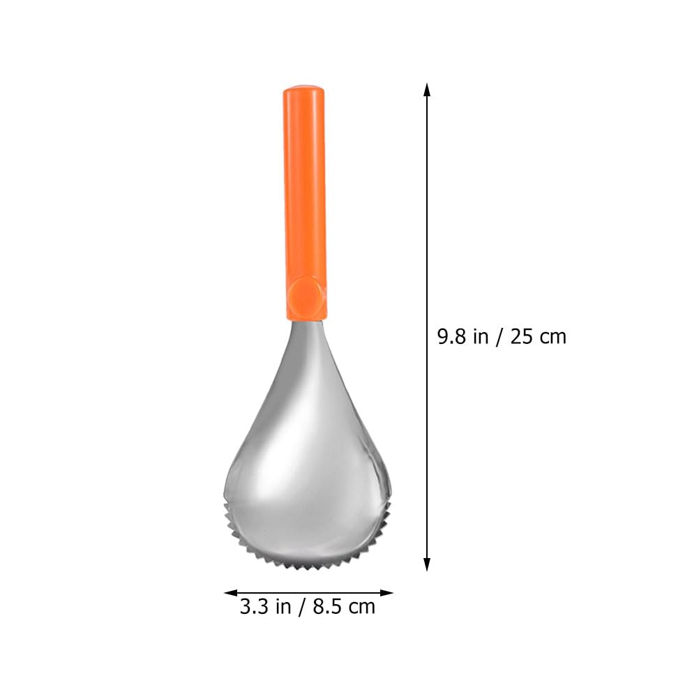 Luozzy 3Pcs Manual Pumpkin Corer Scoop Pumpkin Pulp Separator Stainless Steel Pumpkin Scooper (Orange, Purple, Black)