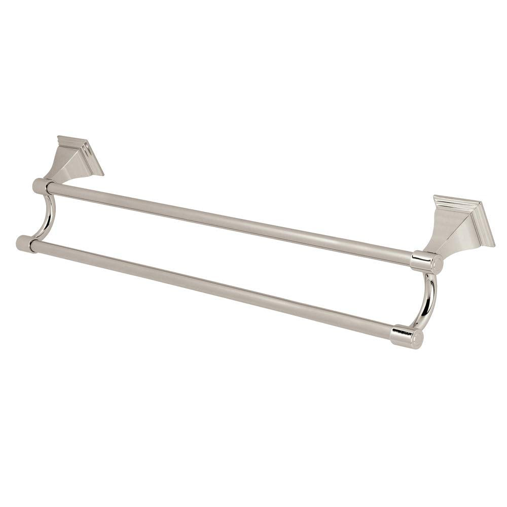 Kingston Brass BAH6123PN Monarch 24-Inch Dual Towel Bar  Polished Nickel