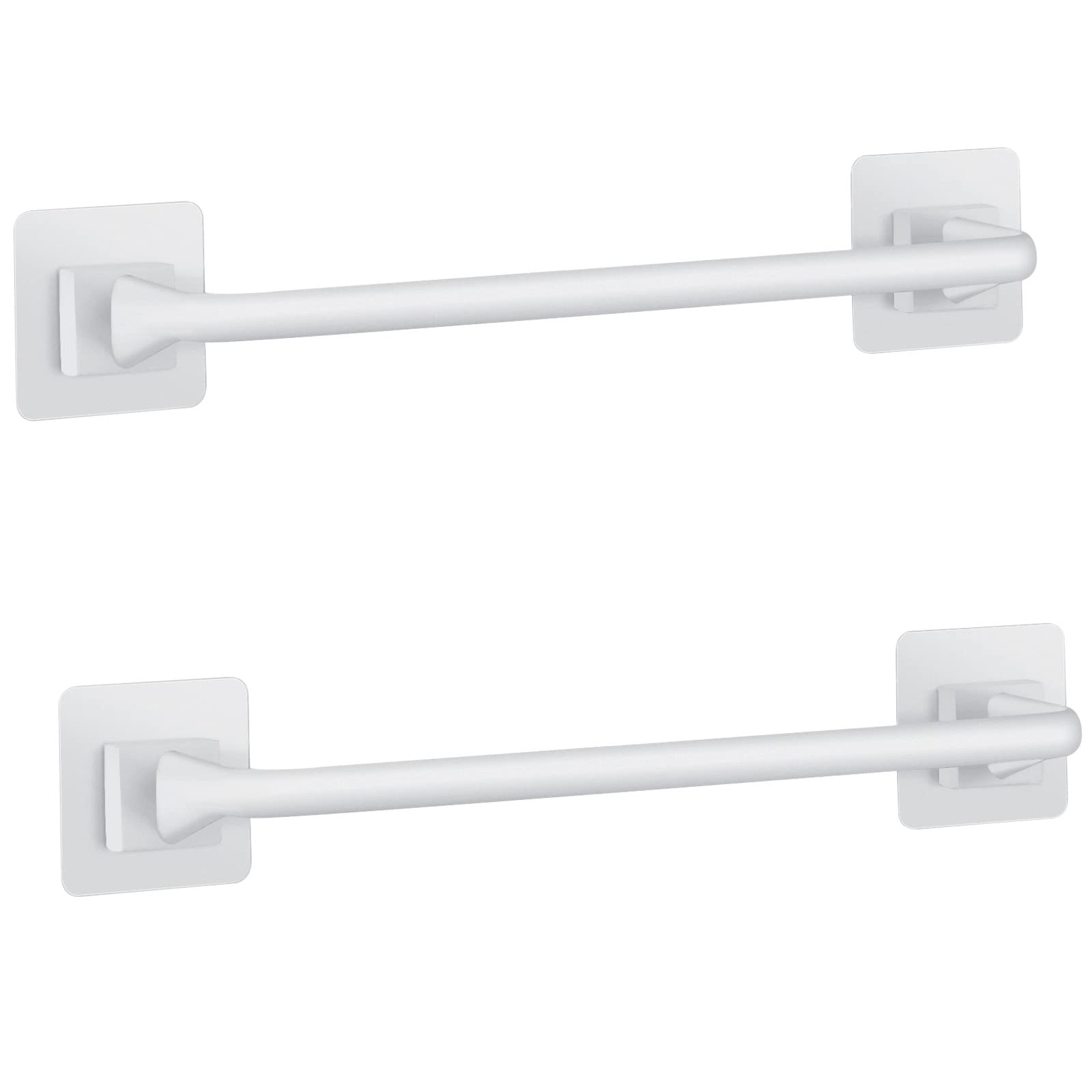 Liitrton Self Adhesive Towel Bar No Drill Hand Towel Hanger For Bathroom And Kitchen Towel Storage Self (L, White)