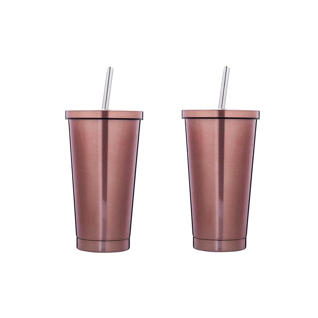 Enakshi Pack 2 Stainless Steel Insulated Coffee Tumbler Cup Mug With Lid & Straw|Home & Garden | Kitchen, Dining & Bar | Drink C