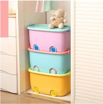 Golden Bird Plastic Stackable Abcd Lid, Wheels,Handles Organizer Storage Box For Kids Toys Multi Functional Rectangle Shaped (3)