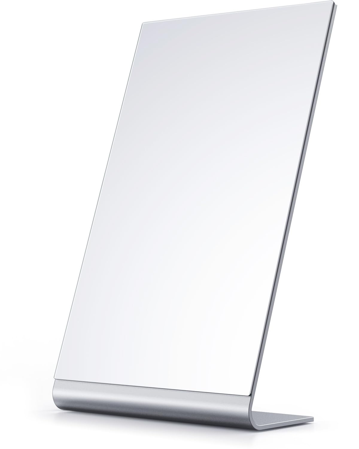 Nezzoe Modern Makeup Mirror, 12'' Length Aluminum Desk Mirror, Vanity Mirror For Counter, Bedroom, Bathroom, Dorm