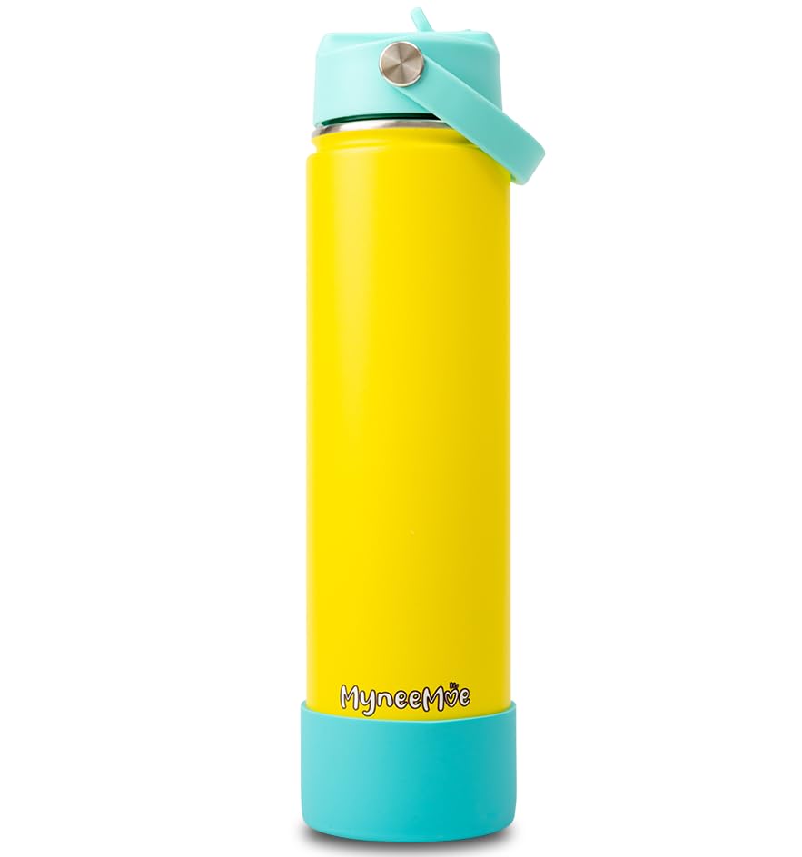 Flow 750Ml Stainless Steel Water Bottle For Kids | Leakproof Straw Sipper Bottle | School Water Bottle For Boys & Girls | Bpa Fr