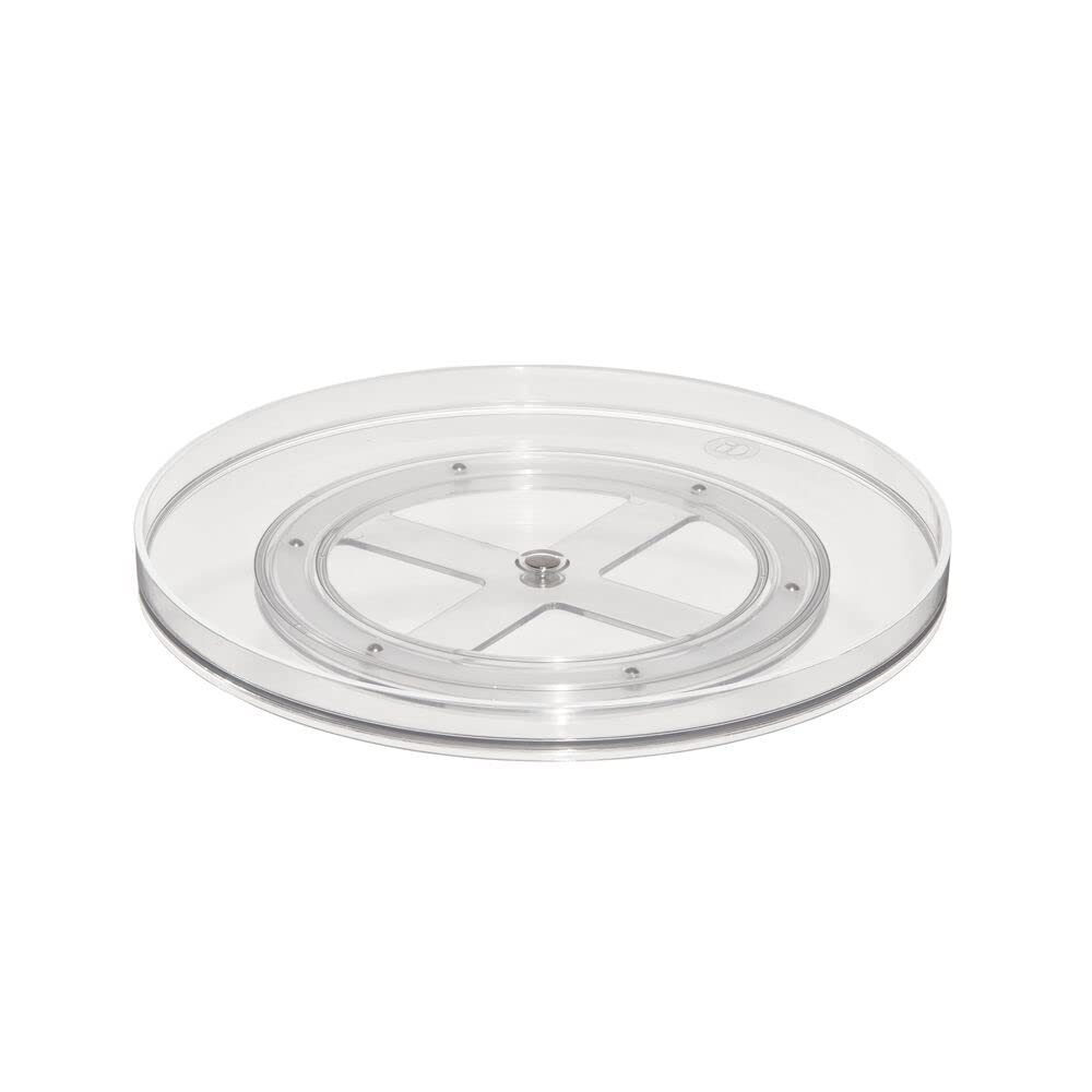 Idesign The Sarah Tanno Collection 11       Lazy Susan Spinning Cosmetic Organizer, Made Of Recycled Plastic, Clear