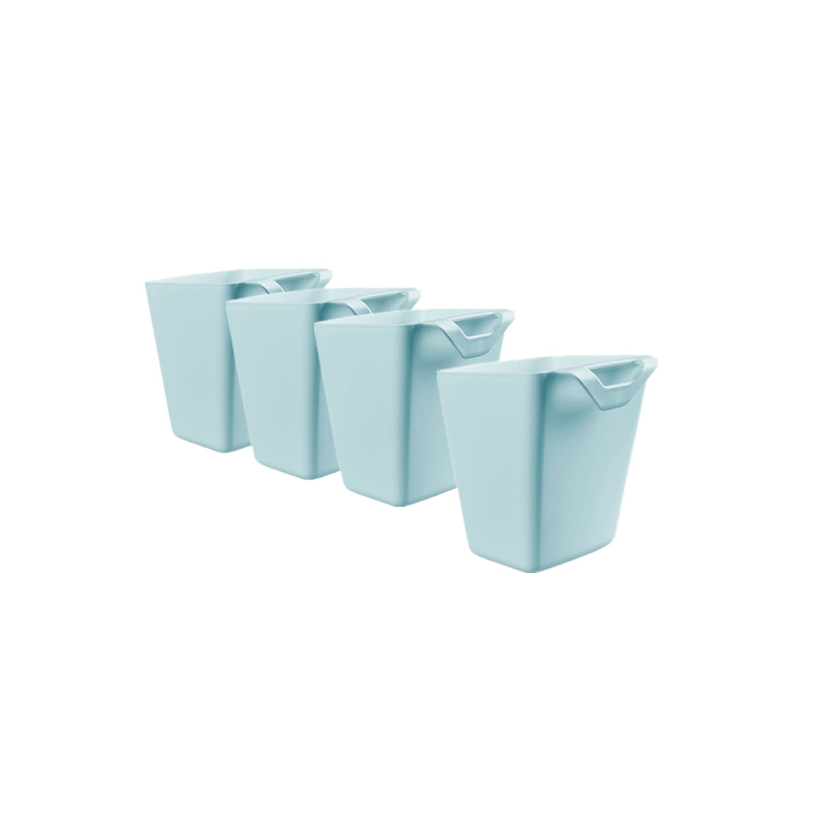 Rikyo 4 Pack Hanging Cup Holders For Storage Trolley & Cutlery Rack,Rolling Cart Accessorie,4.75X4 Hanging Bins,Removable Storag