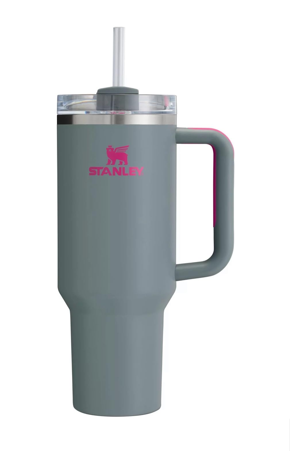 STANLEY Quencher H2.0 FlowState Stainless Steel Vacuum Insulated Tumbler with Lid and Straw for Water, Iced Tea or Coffee (Grey 