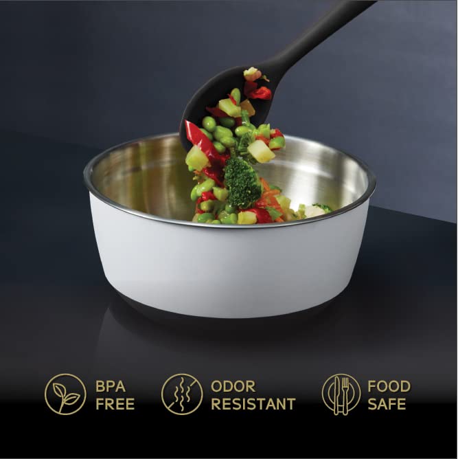 Earthmade Evolution Microwave Stainless Steel Mixing Bowl With Lid Set, 1.5Qt. 2Qt. 4.5Qt. Tempered Glass Lids- Glass Mixing Bow