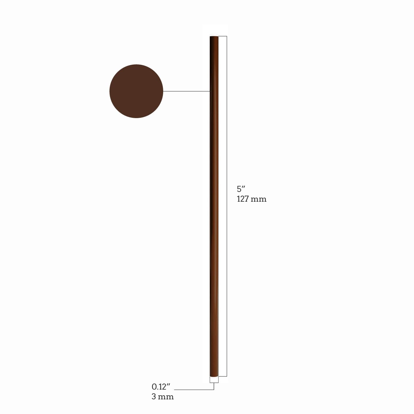 Disposable Plastic Coffee Stirrer Straw - 5 Inch Sip Stir Stick (1000, Espresso Brown)