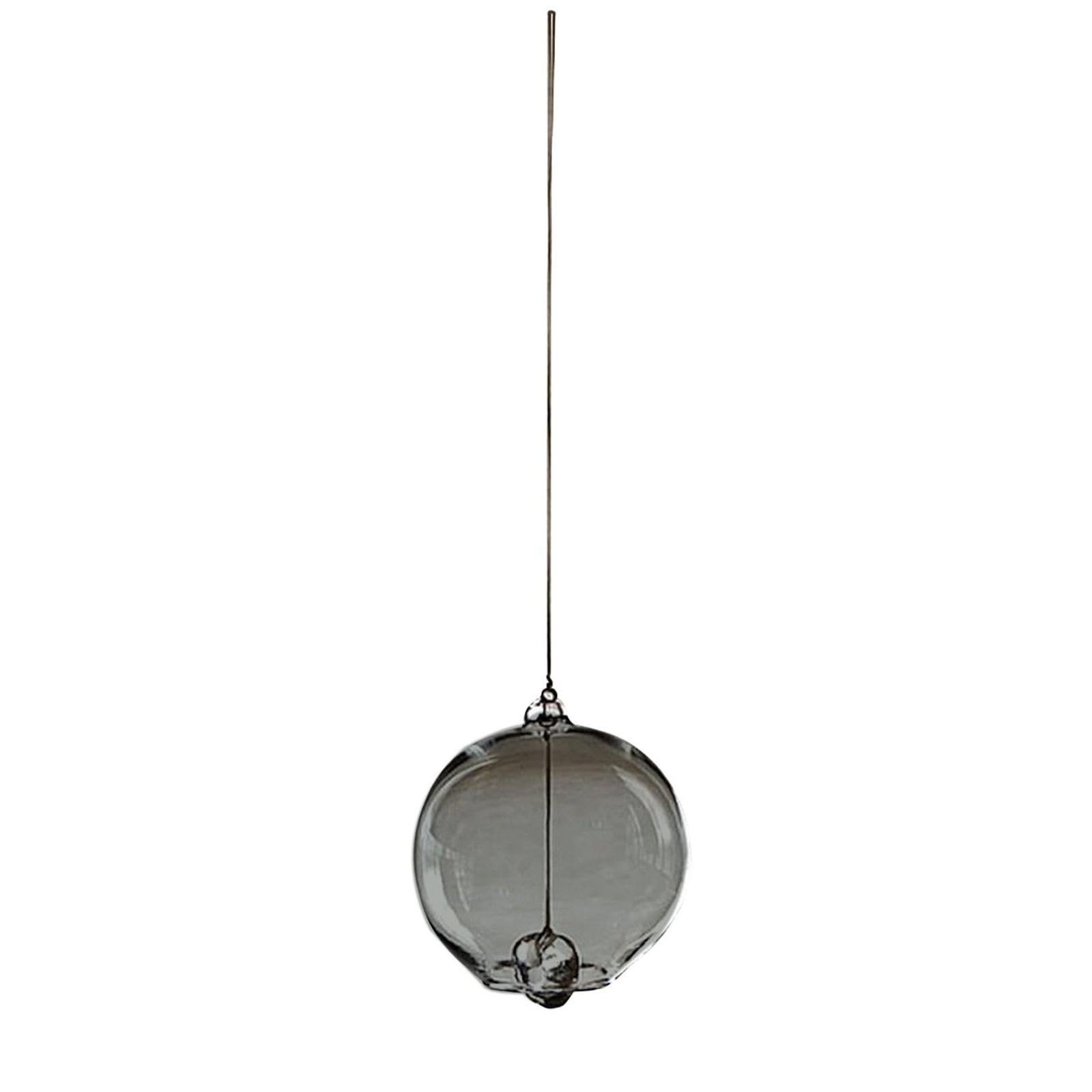 Merishopp Traditional Borosilicate Glass Wind Bell Versatile Accessories 2.8 Diameter Grey